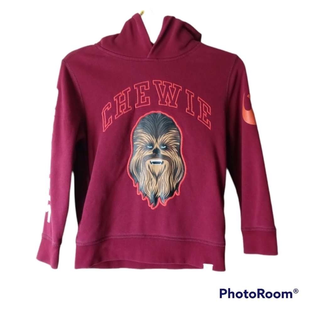 Gap Little Kids Chewie Star Wards Pull-over Hoodie Sweatshirt Size S